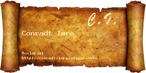 Conradt Imre névjegykártya